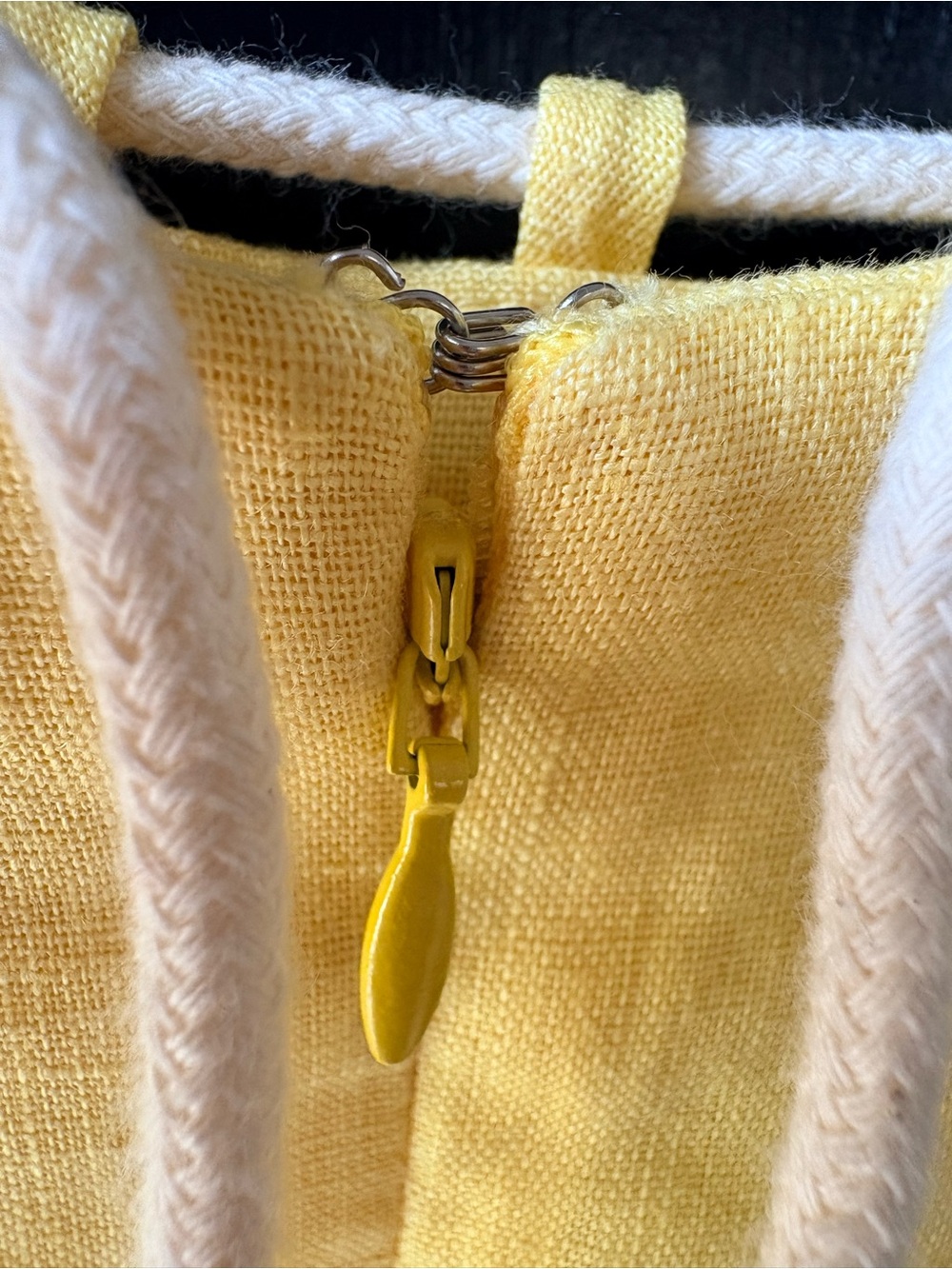 STAUD Ariana Yellow Linen Scalloped Hem Mini Skirt Size 6 - Picture 5 of 13